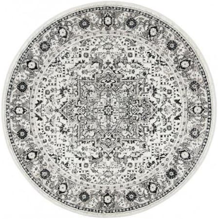 Safavieh 8 x 8 ft. Skyler Global Power Loomed Round Area Rug; Grey & Ivory SKY126K-8R